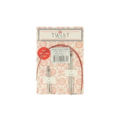 Afbeelding van ChiaoGoo Twist (5 + 8cm, 3.00mm) Lace korte verwisselbare naaldpunten Combo Pack 1 eenheid