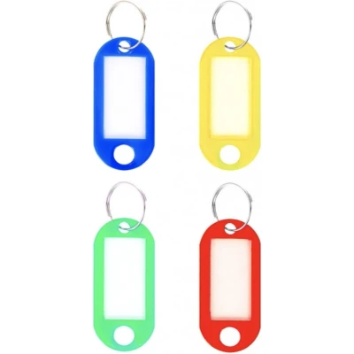 Afbeelding van Sleutel labels 5 STUKS Keychain verschillende kleuren Key tag Sleutelhanger onderscheider Naam Sleutels organiseren Sleutelhouder Sleutellabels Bagagelabels Reislabel