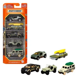 Afbeelding van Mattel Matchbox basics auto&quot;;s, 5st.