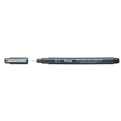 Afbeelding van Pentel fineliner Pointliner SP20, zwart, 0,10 mm