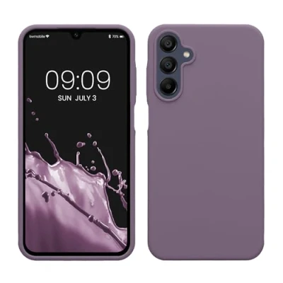 Afbeelding van kwmobile telefoonhoesje geschikt voor Samsung Galaxy A15 5G Hoesje met siliconen coating Smartphone case in Bleke iris