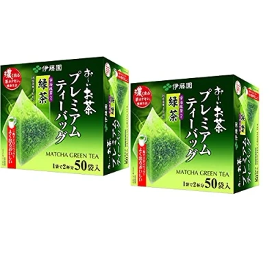 Afbeelding van Itoen O ～ i Ocha Premium Matcha Groene Thee, Japanse Thee Ryokucha met Uji, 1,8g Theezakjes, Pak van 2 Dozen (Totaal 100 Zakjes), Gemaakt in Japan