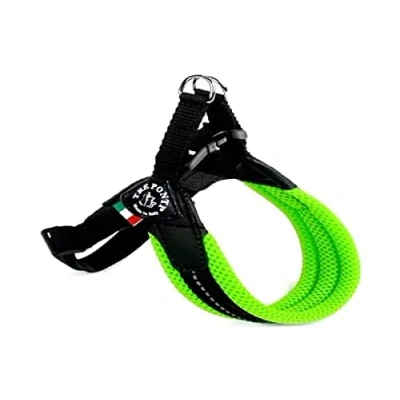 Afbeelding van TRE PONTI Easy Fit Mesh Neon Hondenharnas, Maat 2, Groen