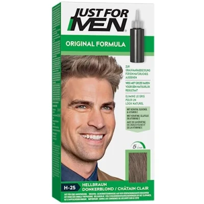 Afbeelding van Just For Men Originele Formula Lichtbruin Haarkleur Herstelt De Natuurlijke Kleur Voor Een Kijk, H25