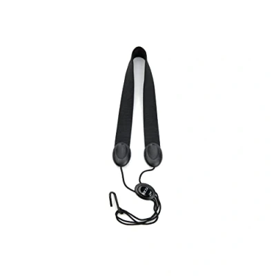 Afbeelding van Rico SJA11 Saxofoon Neck Strap Voor Altsaxofoon &amp; Sopraansaxofoon Sax Zwart Nylon