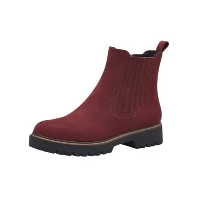 Afbeelding van Tamaris MIT Touch IT Enkellaarsjes met plateauzool, Dames, Maat: 42, Merlot Leer