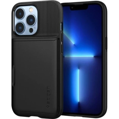 Afbeelding van Apple iPhone 13 Pro Hoesje Kunststof Spigen Hardcase/Backcover Zwart Telefoonhoesje Shockproof/Valbescherming