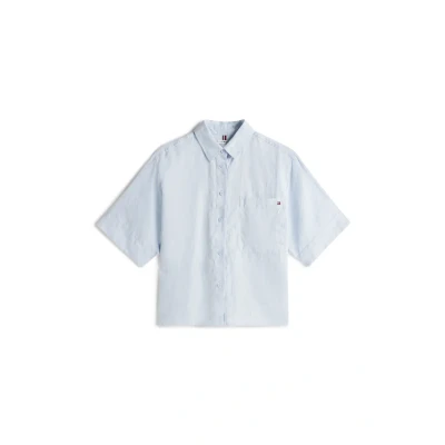 Afbeelding van Tommy Hilfiger Relaxed Shirt Overhemdblouse, Dames, Maat: 42, Breezy blue