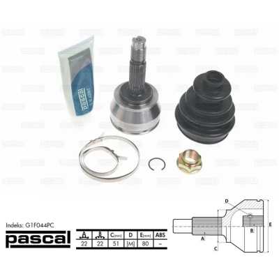 Afbeelding van Homokineet reparatie set, aandrijfas PASCAL G1F044PC