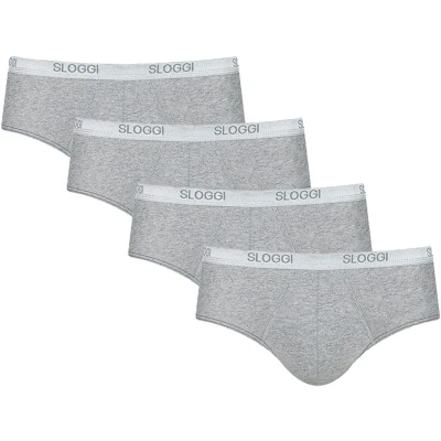 Afbeelding van Sloggi Men Basic Midi Grijs 4Pack, 3+1 gratis