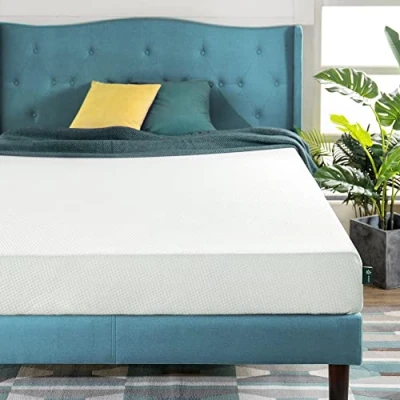 Afbeelding van ZINUS Groene thee traagschuim matras, aanpasbaar orthopedisch matras met 7 zones, 140 x 200 cm, hoogte 20 H2 H3 middelhard, rolmatras, Oeko Tex gecertificeerd
