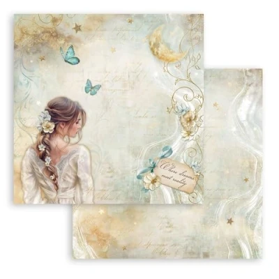 Afbeelding van Stamperia Scrapbook Sheets for Scrapbooks, Albums, Card Making, Bullet Journals and More, Acid Free, Double Sided, Perfect Crafts Gifting (Masquerade, Lady Butterfly) (30.5 x 30.5cm)