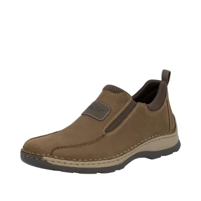 Afbeelding van Rieker heren Low Top Sneaker 05363, lage schoenen, bruin, 44 EU