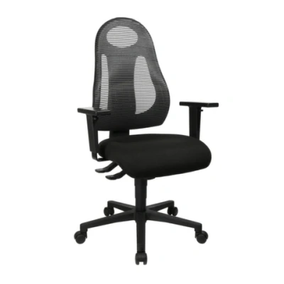 Afbeelding van Bureaustoel Synchroonmech. M. Armleuningen Zitting Stof Zwart