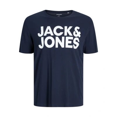 Afbeelding van Jack &amp; Jones Jjecorp LOGO TEE Oneck Tshirt print, Heren, Maat: 8XL, Navy blazer 2