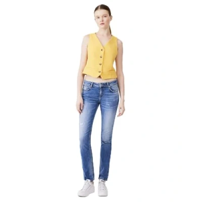 Afbeelding van LTB Jeans Dames Aspen Y Slim Fit met gemiddelde taille en ritssluiting in blauw van katoenmix Maat W28L34, Marcela Wash 55185, 28W x 34L
