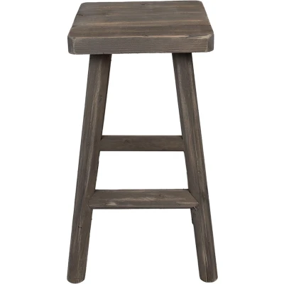 Afbeelding van Clayre &amp; Eef Plantentafel 30x30x58 cm Bruin Hout Kruk