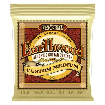 Afbeelding van Ernie Ball 2005 Earthwood Custom Medium 80/20 Bronze (012.5 056) snarenset voor akoestische westerngitaar