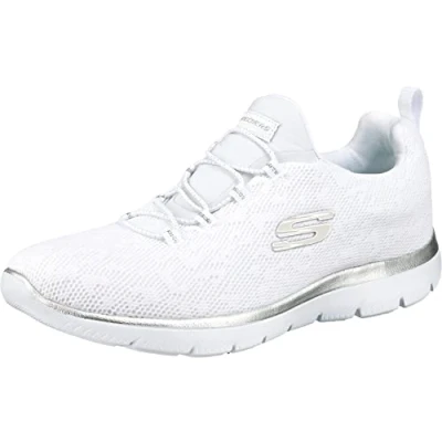 Afbeelding van Skechers Summits Leopard Spot 149037 WSL, Vrouwen, Wit, Sneakers, maat: 38,5