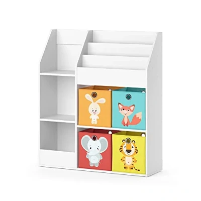 Afbeelding van Vicco Kinderrek Luigi, wit, 100,4 x 114,2 cm met 4 vouwdozen (kleurrijk)