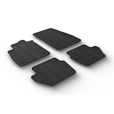 Afbeelding van Gledring Rubbermatten passend voor Ford Fiësta 5 deurs 2017 &amp; Puma 2019 (T profiel 4 delig + montageclips)