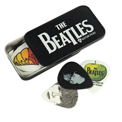 Afbeelding van D&#039;Addario 1CAB4 15BT1, Planet Waves 1CAB415BT1 Beatles Signature plectrum Tins Logo 15 plectrums