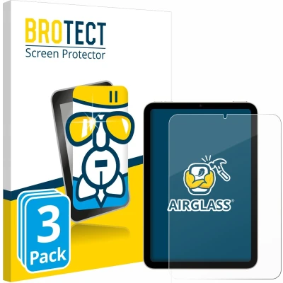 Afbeelding van BROTECT Screenprotector voor Apple iPad Mini 6 WiFi 2021 Folie Beschermfolie Beschermglas transparant (3 Stuks)