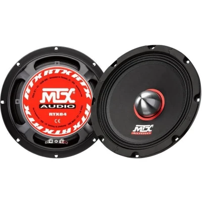 Afbeelding van MTX AUDIO Autoluidspreker bas middentonen RTX84 Ø20 cm 51 mm spoel 150 W RMS 600 Piek 4O 97,7dB/2V/1m afzonderlijk verkocht