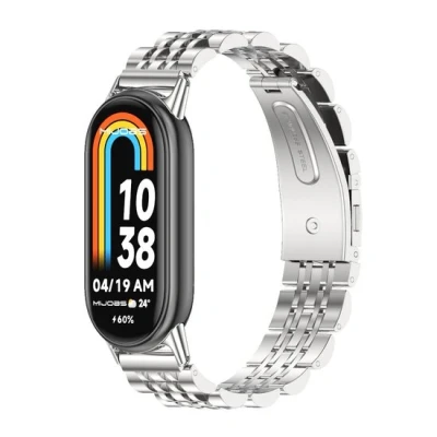 Afbeelding van Stalen schakelbandje Zilver Xiaomi Smart band 8
