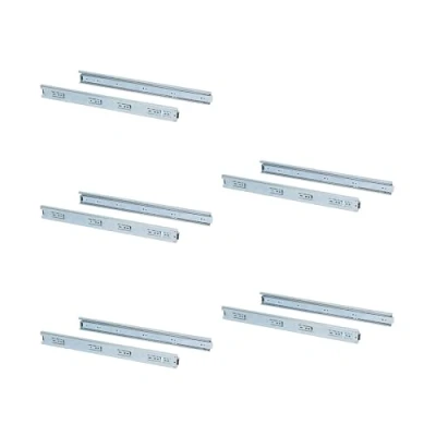 Afbeelding van Emuca 3043705 Set ladegeleiders, volledig uittrekbaar met wielen 45 x 600 mm, soldeer van 5, verzinkt, mm