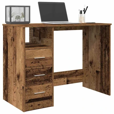 Afbeelding van vidaXL Bureau 102x76x50 cm bewerkt hout oud houtkleurig