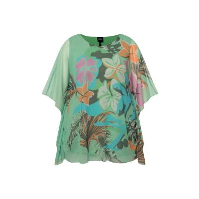Afbeelding van Ulla Popken Layered Blouse, Dames, Maat: 42/44, Light green
