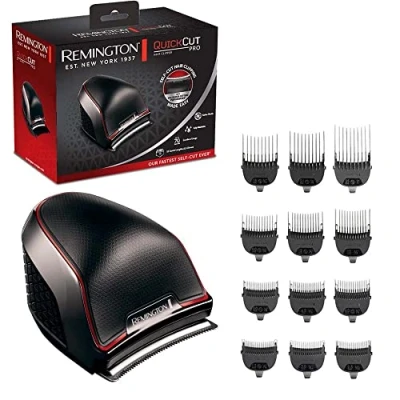 Afbeelding van Remington Tondeuse Quickcut Pro (Snoerloos, 12 Kammen, 1,5 25 mm, Volledig Afwasbaar, Incl Opbergetui) Head Shaver HC4300