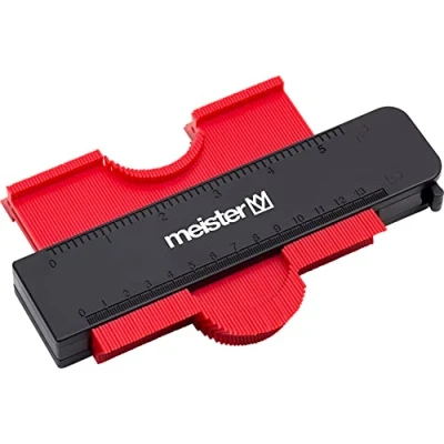 Afbeelding van Meister 6208920 Contourmal, 125 mm werkbreedte, universeel sjabloon, voor nauwkeurig overbrengen van contouren, met schaalverdeling en magneethouder, vormtekening het leggen de grond,