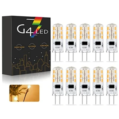 Afbeelding van G4 LED Bulb, 220V 2W Lampen Warm wit 3000K 200LM, Vervanging Voor 20W Halogeenlampen, Niet Dimbaar, Geen Flikkering, 10 Stuks
