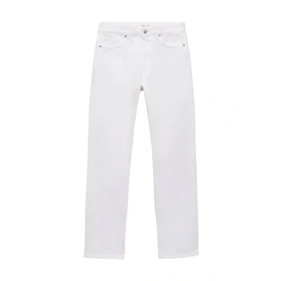 Afbeelding van Mango Straight leg jeans, Dames, Maat: 32, White