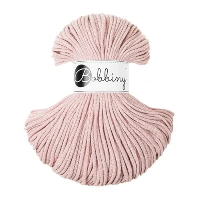 Afbeelding van Bobbiny Junior 3mm Gevlochten Macramé Koord (Pastel Roze) 100m