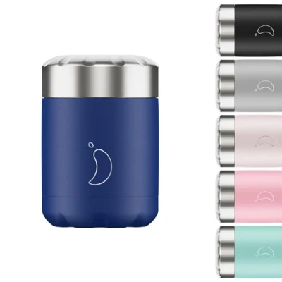 Afbeelding van Chilly&#039;s thermos Foodpot 500 ml Matte Edition Blue RVS