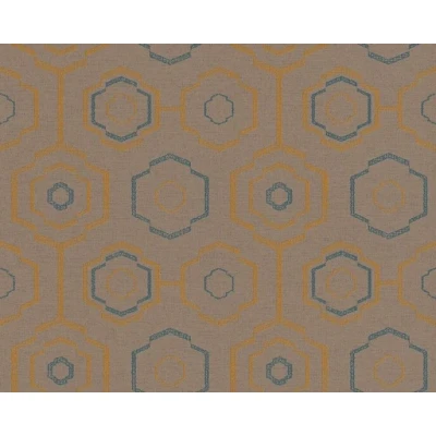 Afbeelding van AS Creation Ethnic Origin 37177 3 371773 Oranje / Blauw