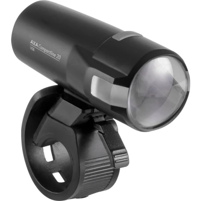 Afbeelding van Axa Compactline 20 led USB oplaadbaar koplamp BikeTotaal.nl Zwart