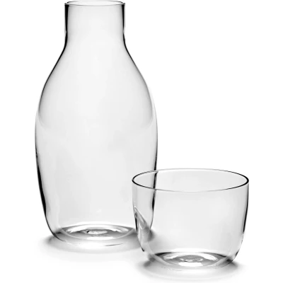 Afbeelding van Serax Passe Partout waterkaraf met glas 75 cl Transparant