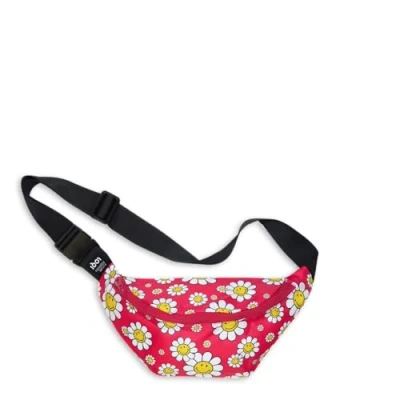 Afbeelding van LOQI Bum Bag Flowers Raspberry Large Recycled