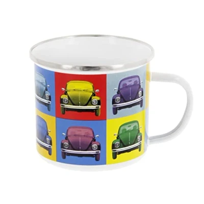 Afbeelding van BRISA VW Collection Volkswagen Kever Emaille Mok 500ml Veelkleurig