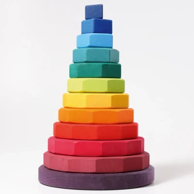 Afbeelding van Grimm&#039;s Geometrische stapeltoren regenboog