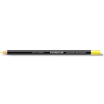 Afbeelding van 12x Staedtler potlood Lumocolor permanent glasochrom, geel