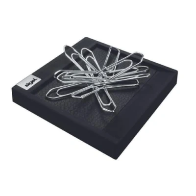 Afbeelding van SIGEL SA536 Papierclipdrager, kunstleer, 7,5 x cm, zwart