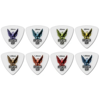 Afbeelding van Clayton Acetal rounded triangle plectrum 0.63 mm 12 pack