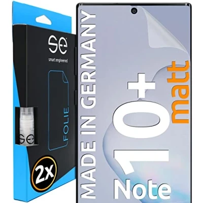 Afbeelding van 3D Screenprotector voor Samsung Galaxy Note 10 Plus [2 stuks smart engineered] Matte, volledig dekkende ontspiegelde beschermfolie, vriendelijk beschermhoesjes, Geen glas maar TPU folie