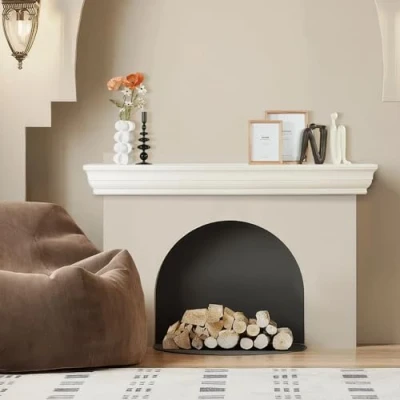 Afbeelding van VEVOR open haard Mantel, 152,4 x 20,3 cm 12,7 cm, 22,7 kg gewichtscapaciteit, natuurlijke houten mantel voor boven haard, wandgemonteerde drijvende boerderijplank, handgemaakte