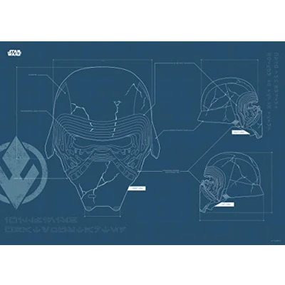 Afbeelding van Komar Poster Star Wars EP9 Blueprint Kylo Helmet